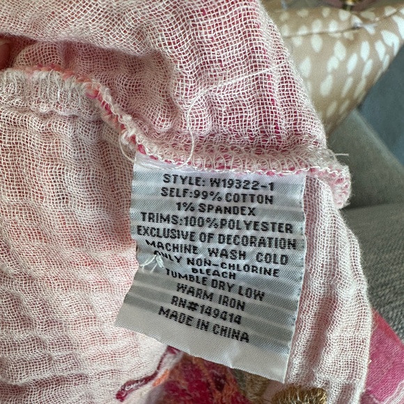 Johnny Was Pink Plaid Floral Embroidered Shirt - Picture 3 of 7